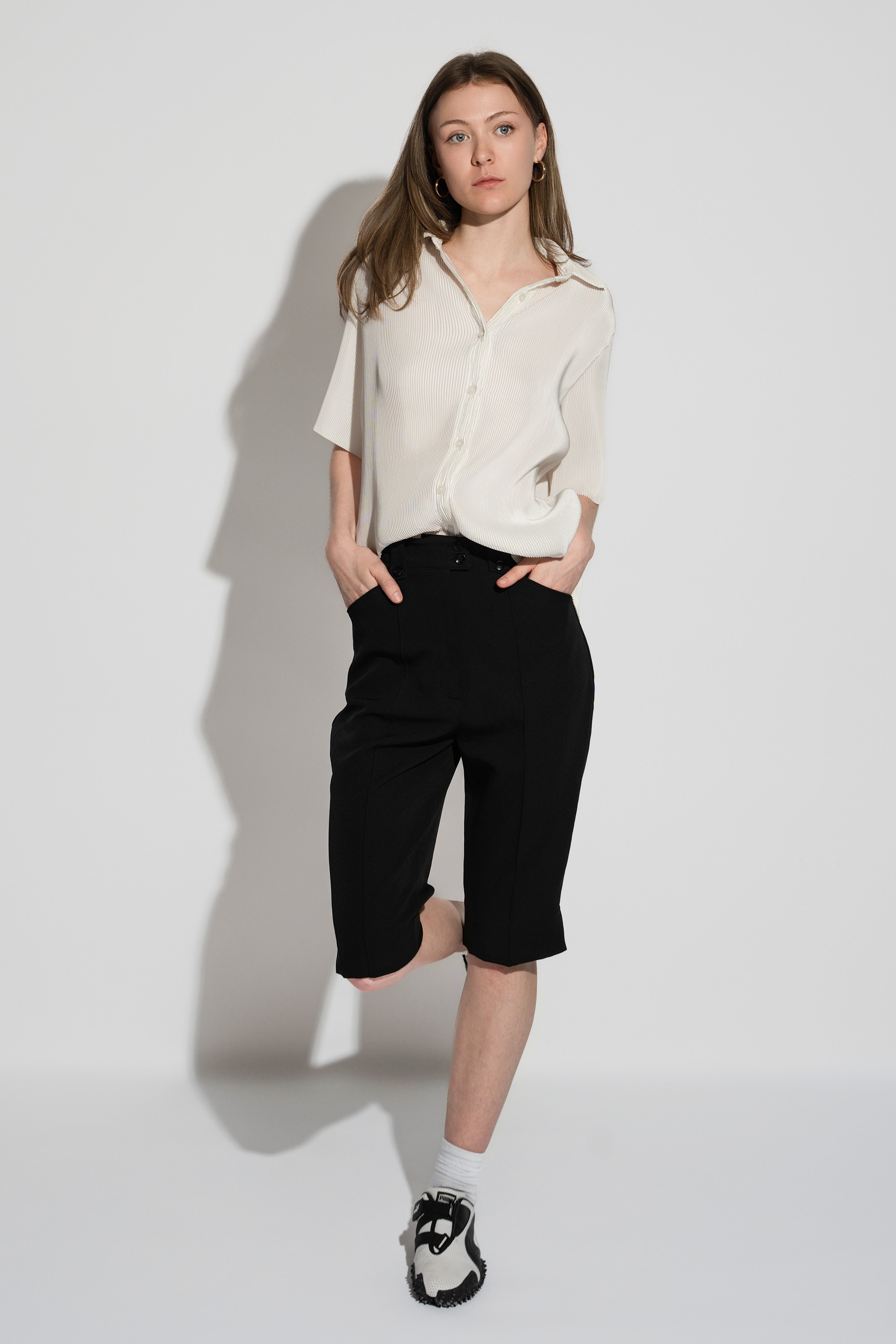 Pintack White Resort Shirt