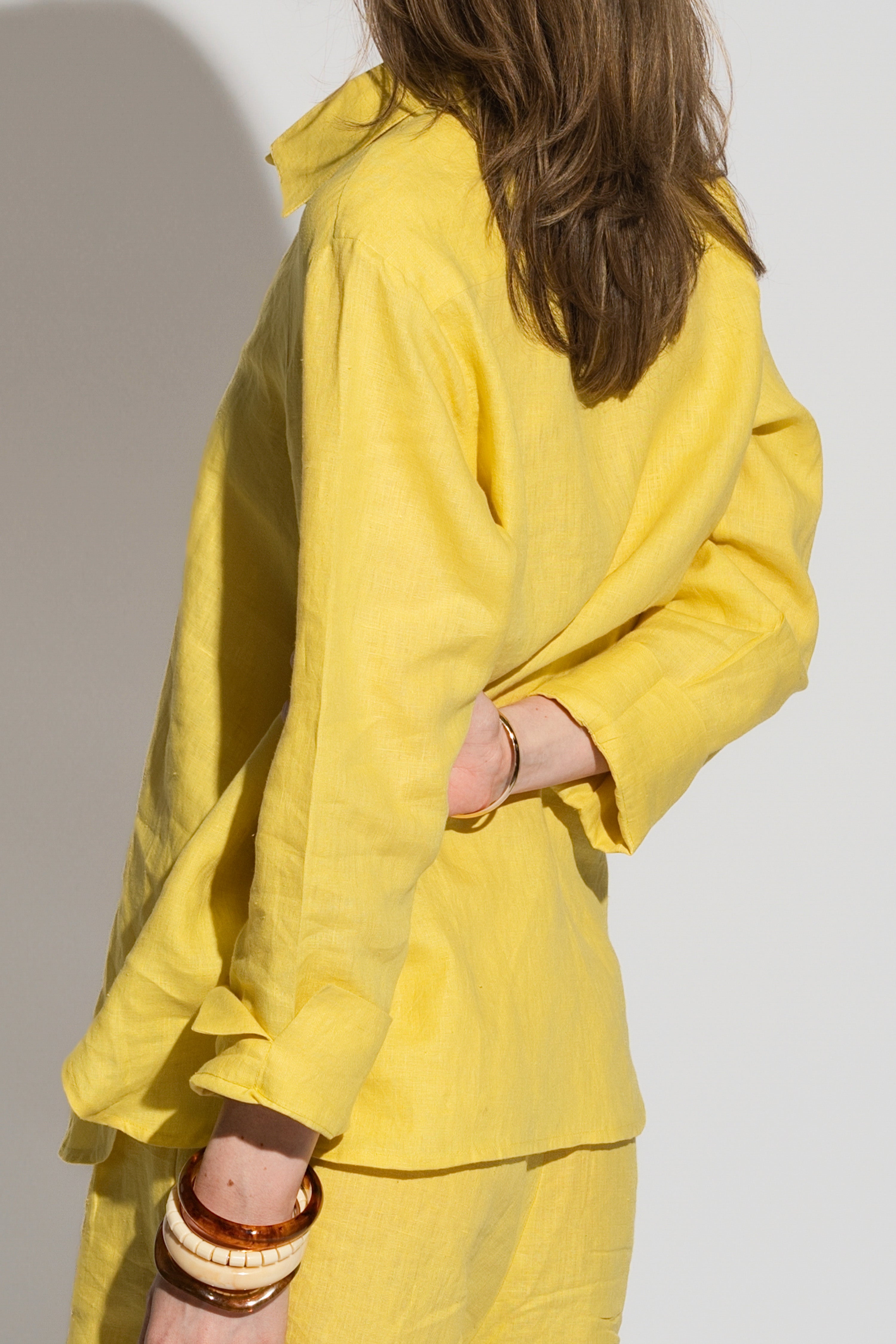 Regular Linen Shirt Sun Yellow