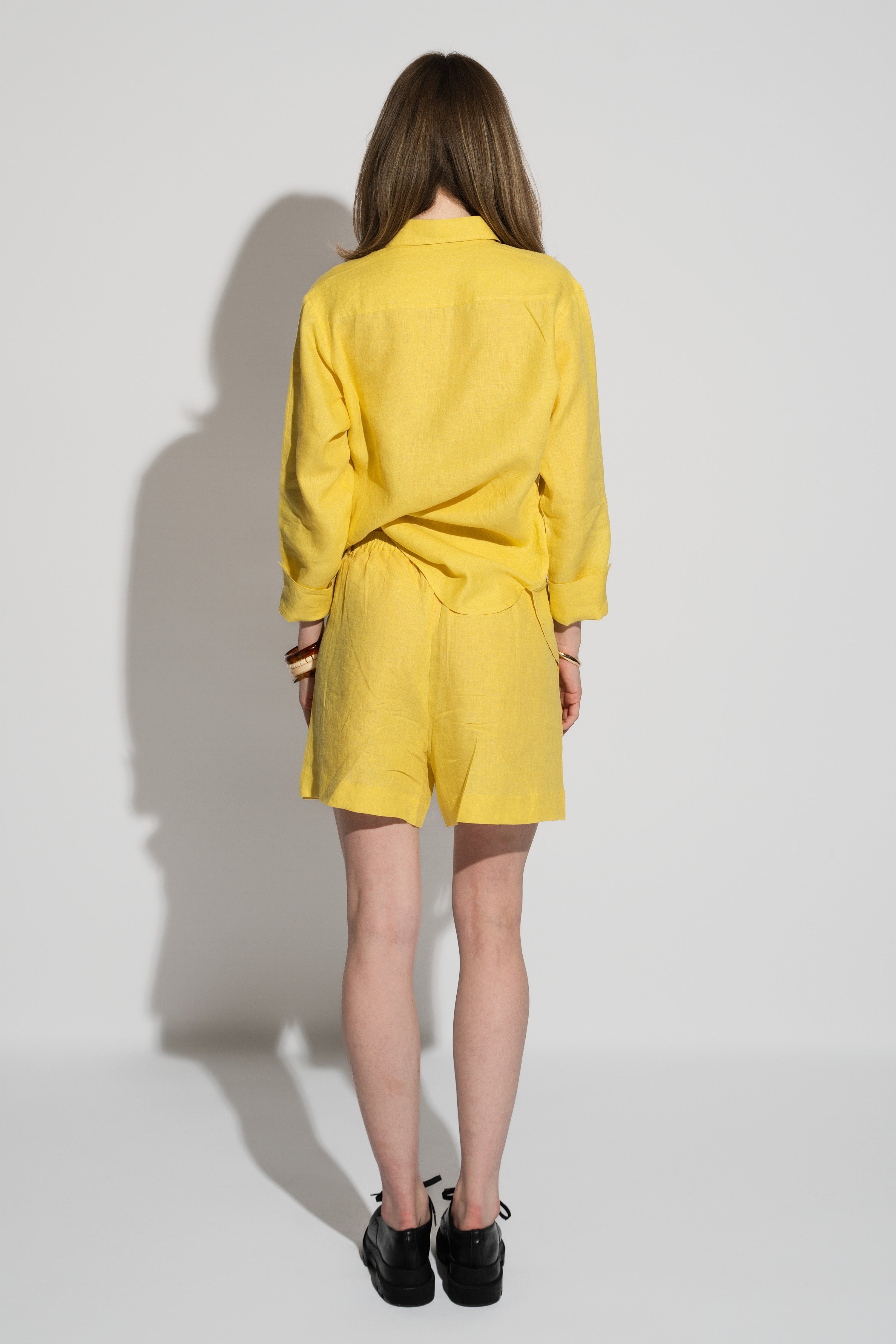 Regular Linen Shirt Sun Yellow