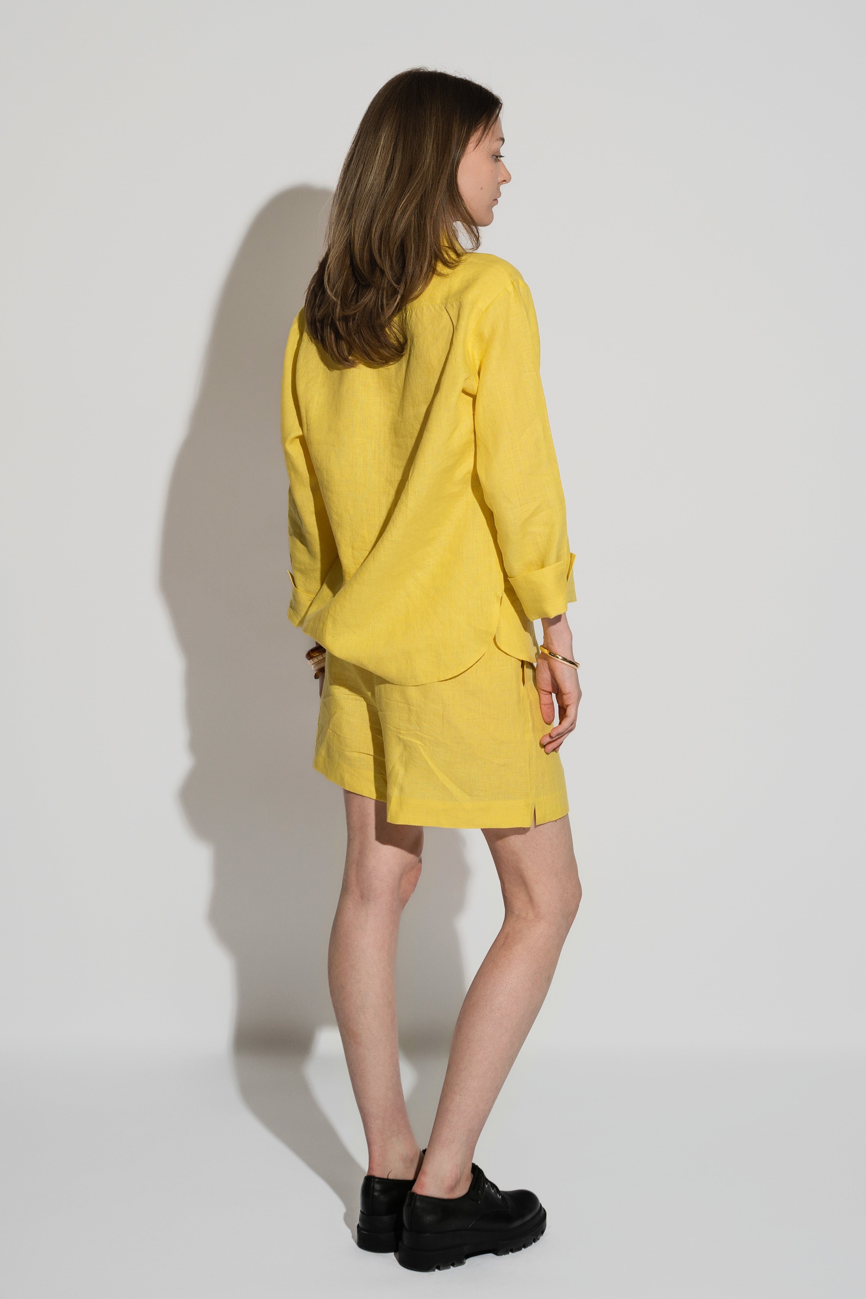 Regular Linen Shirt Sun Yellow