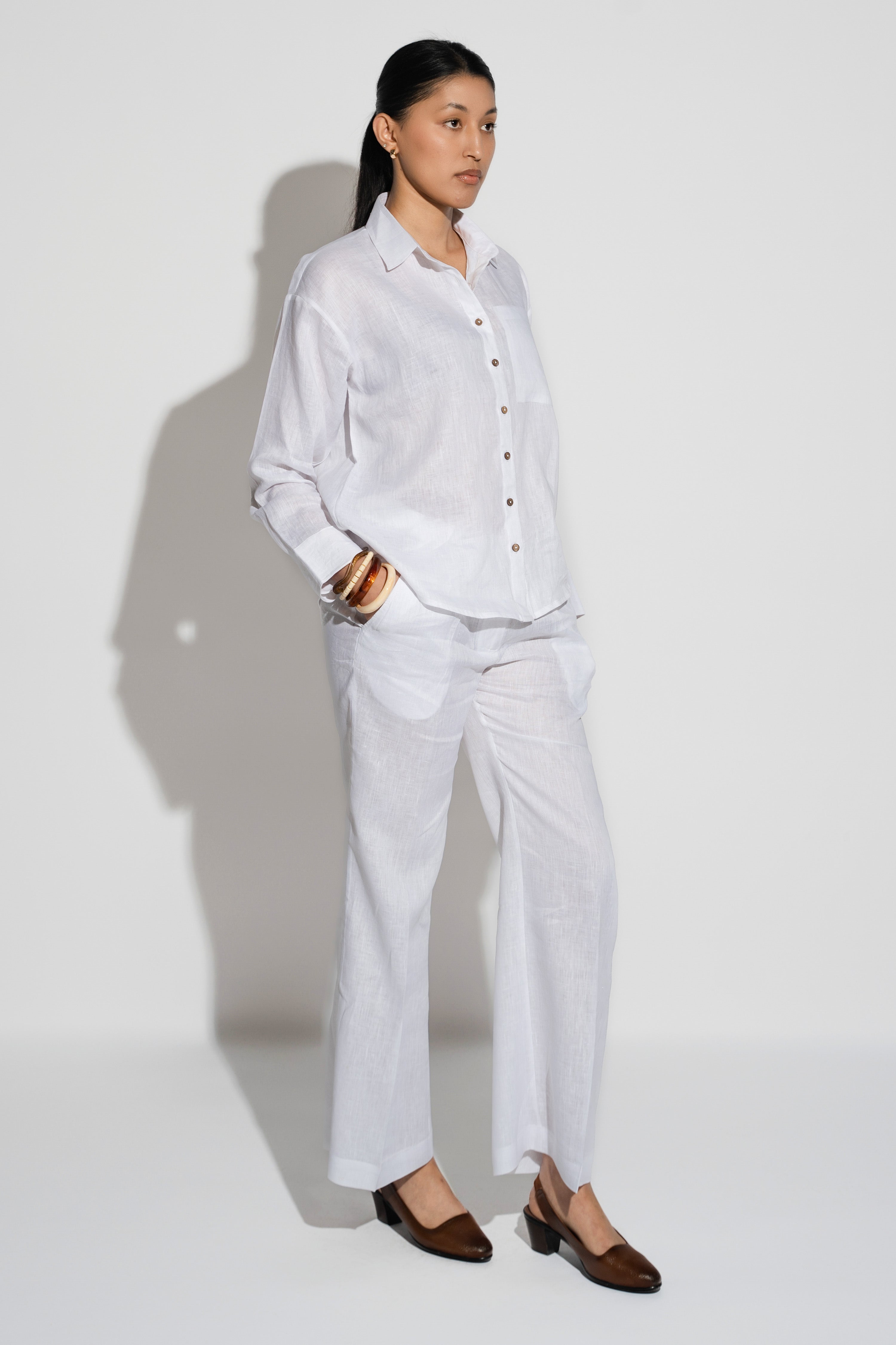 Classic Linen Shirt White