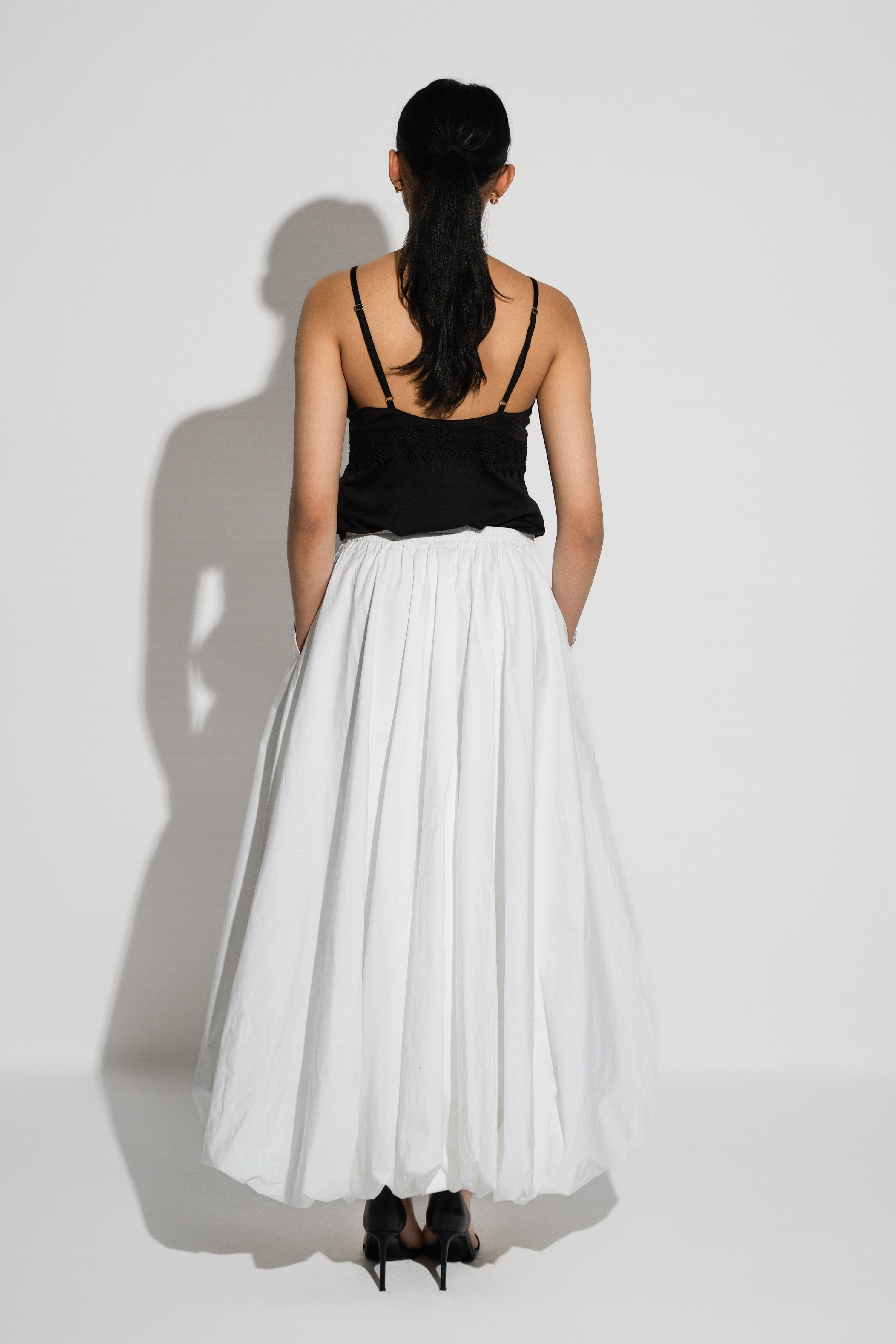 m*i様 L'AUBE BLANC Waist Drape Balloon sk Waist Drape Balloon skirt – L'AUBE BLANC