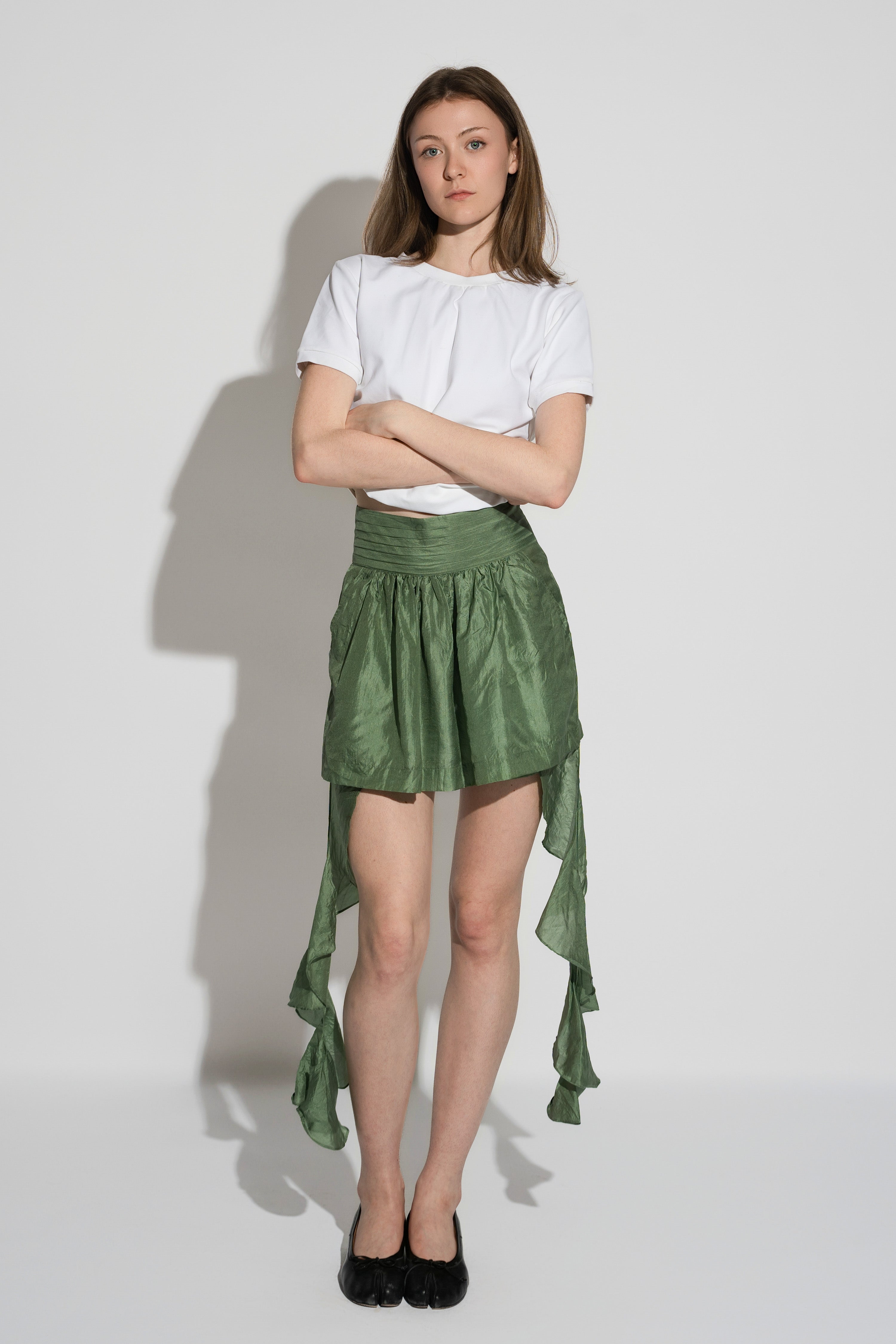 Silk Ruffle Skort