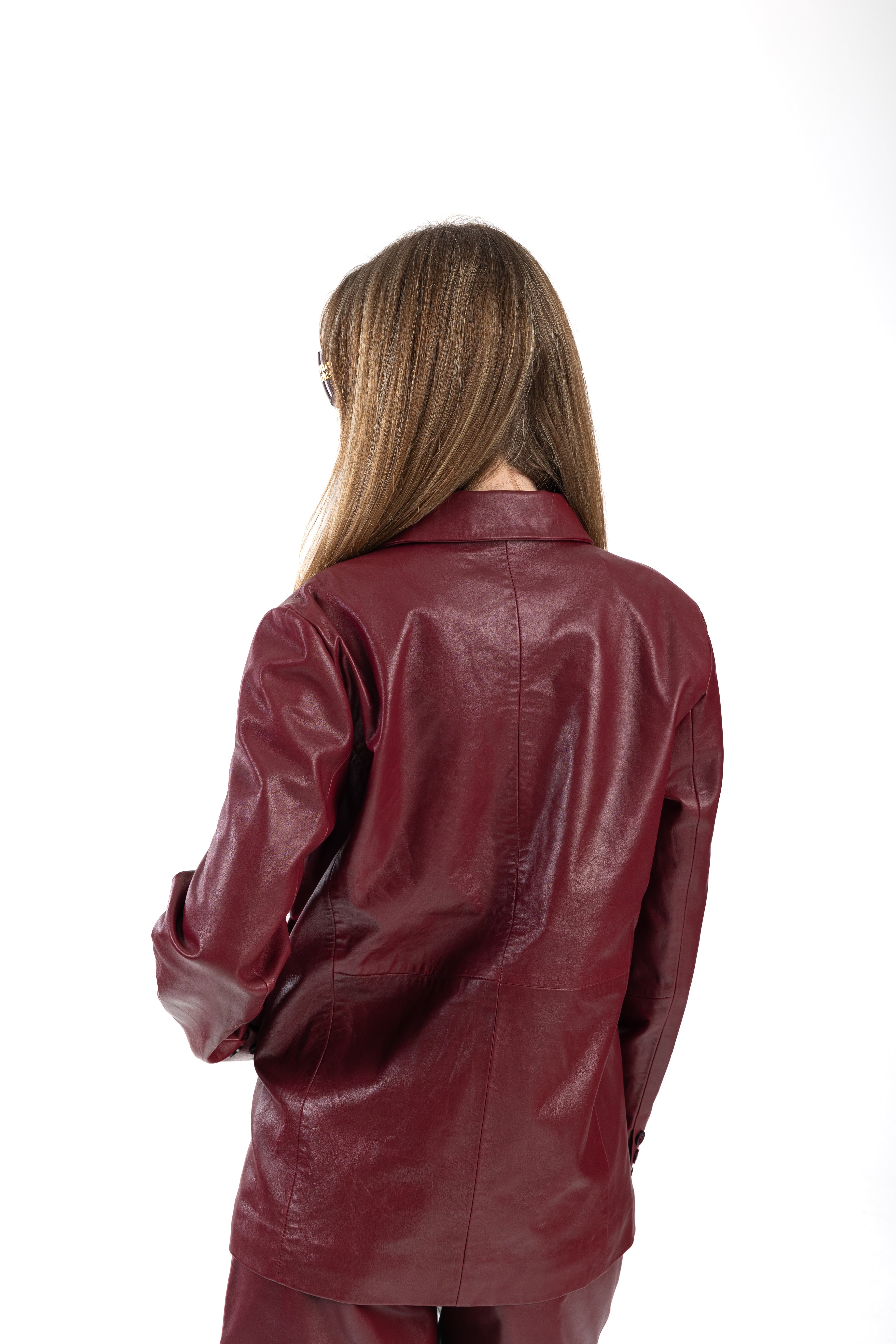 Short Lapel Leather Jacket