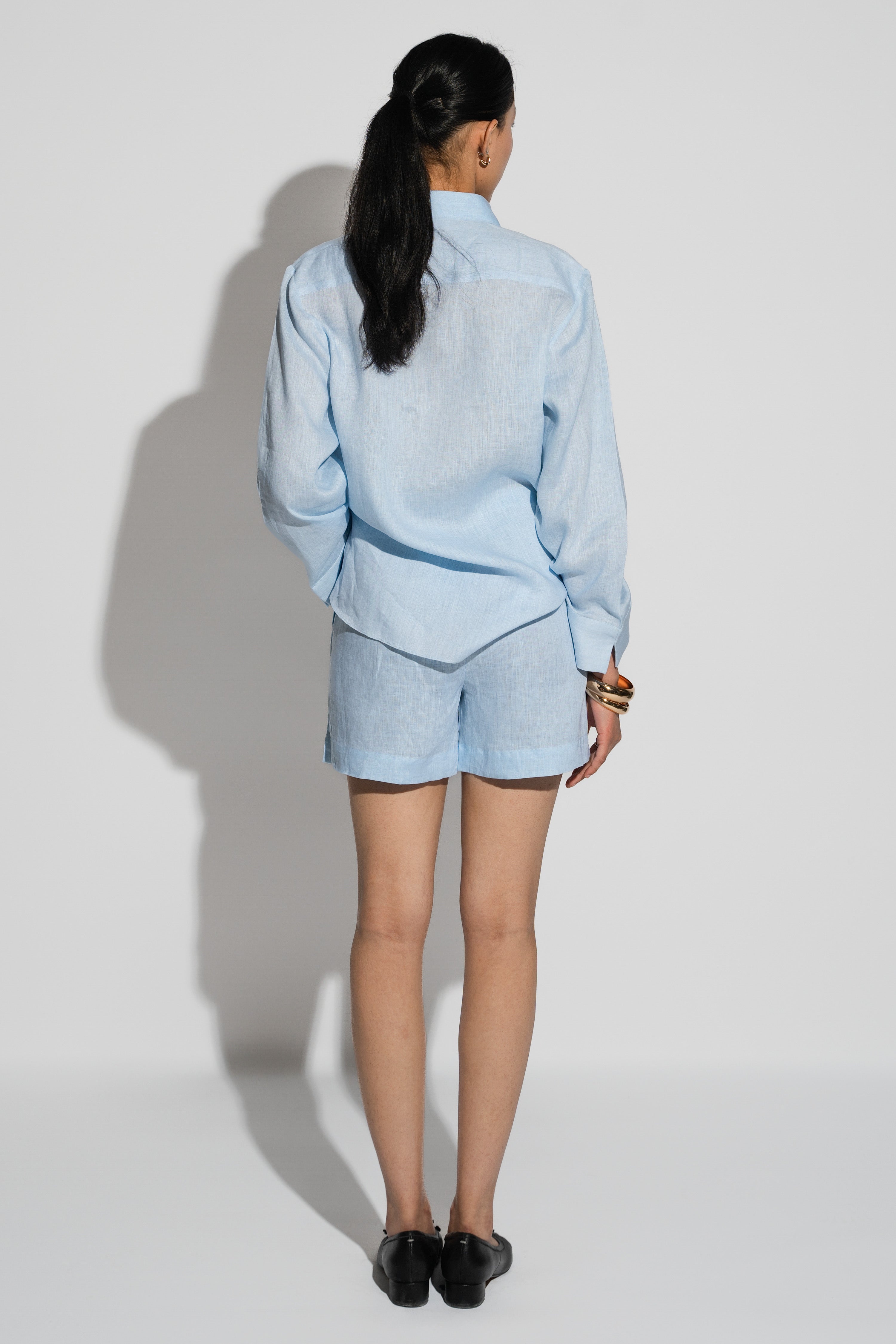 Regular Linen Shirt Ice Blue